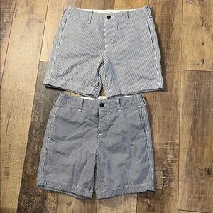 Abercrombie & Fitch Blue & White Button Fly Preppy Y2K Shorts Bundle Size 31
